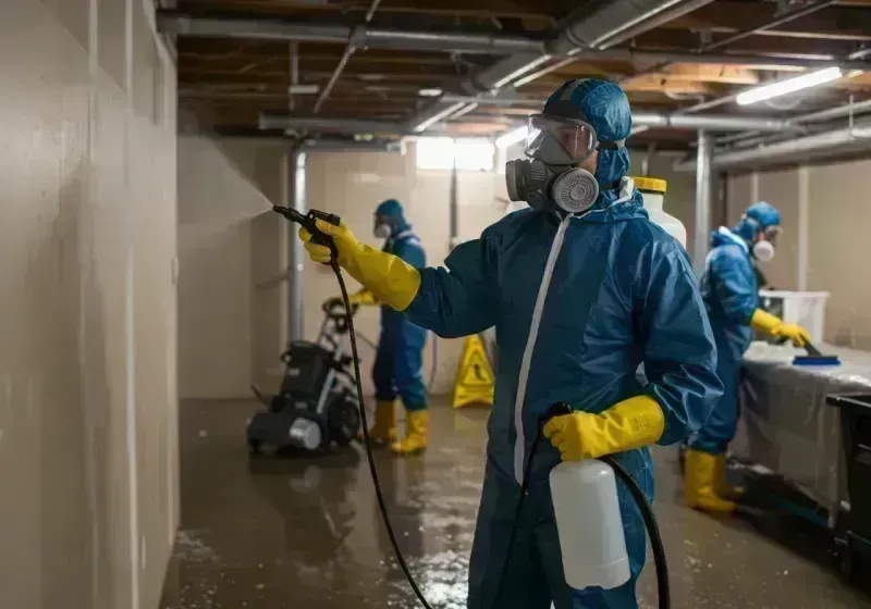 Basement Sanitization and Antimicrobial Treatment process in Lemont, PA